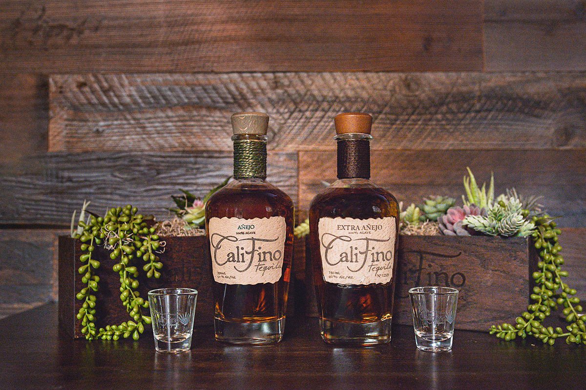 CaliFino gift set on a wood table